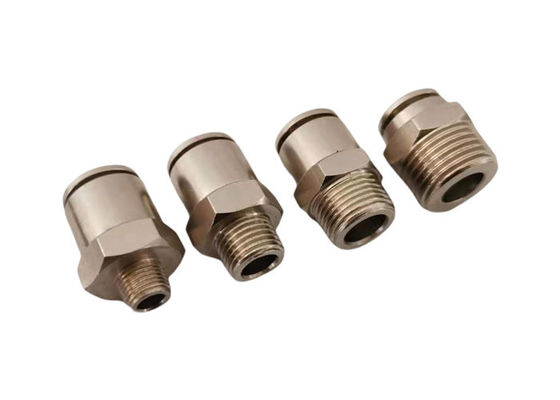 OEM Threaded Push In Fittings اتصال دستی سریع IATF16949