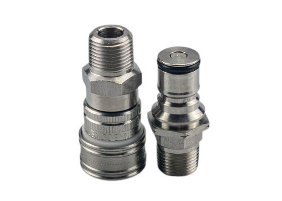 1500psi 0.25'' نامی فولاد ضد زنگ اتصال سریع