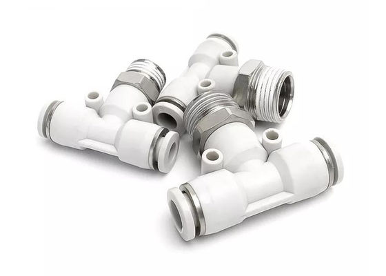 PB T شکل پنوماتیک اتصال سریع رشته مرد مثبت Tee Air Connector