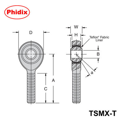 TSMX-T/TSFX-T PTFE-Lined Heavy-Duty Rod Ends ️ کنترل دقیق حرکت برای کاربردهای با بار بالا