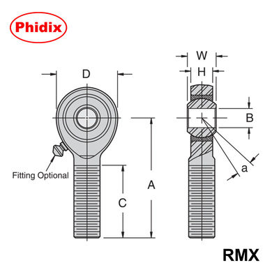 RMX/RMX-T سری سنگین وظیفه PTFE-پوشیده میله های پایانی.